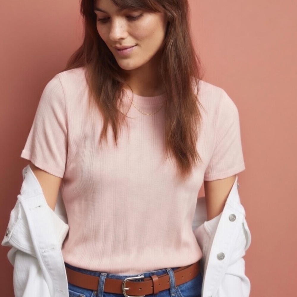 ANTHROPOLOGIE / CLOTH & STONE Ribbed Tee - Picture 14 of 15